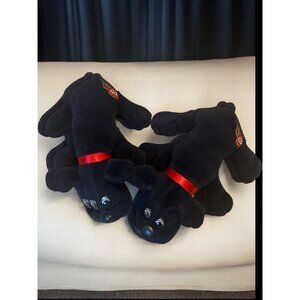 2 Vintage Tonka Pound Puppies Black Dogs Plush newborn
